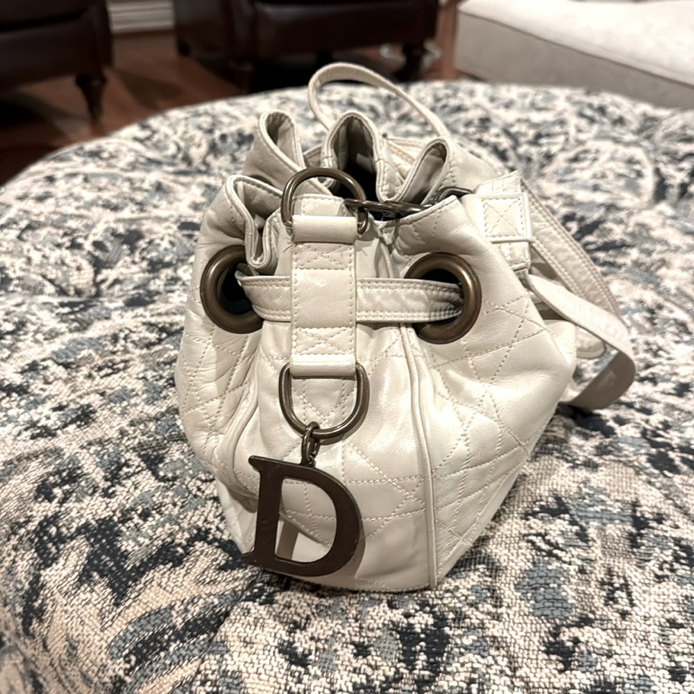 Vintage Dior Bucket Two-way drawstring bag.
